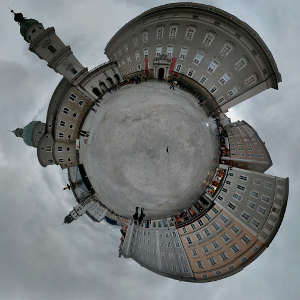 Tiny planet image of my Salzburg photo sphere.
